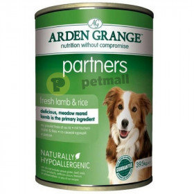 Консервирана храна за куче Arden Grange Partners с прясно агнешко, ориз и зеленчуци, вземи 5 бр. + 1 бр. ПОДАРЪК